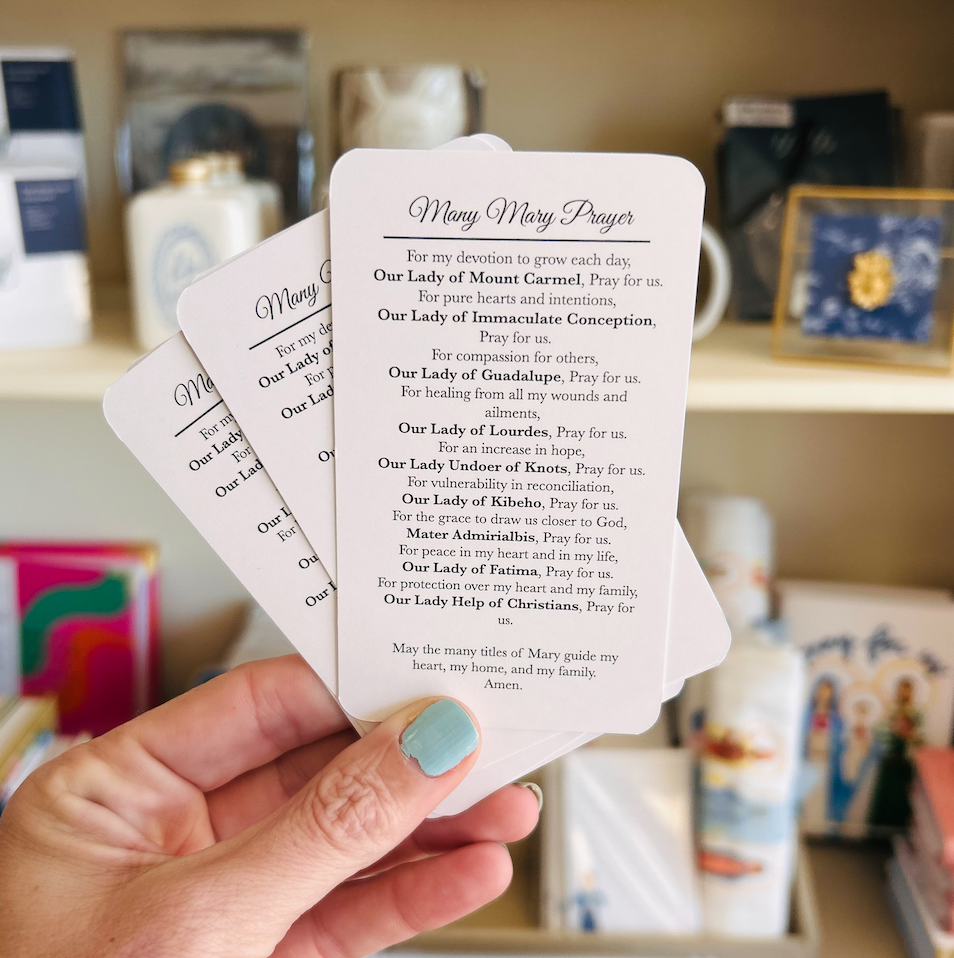 Many Mary Prayer Card