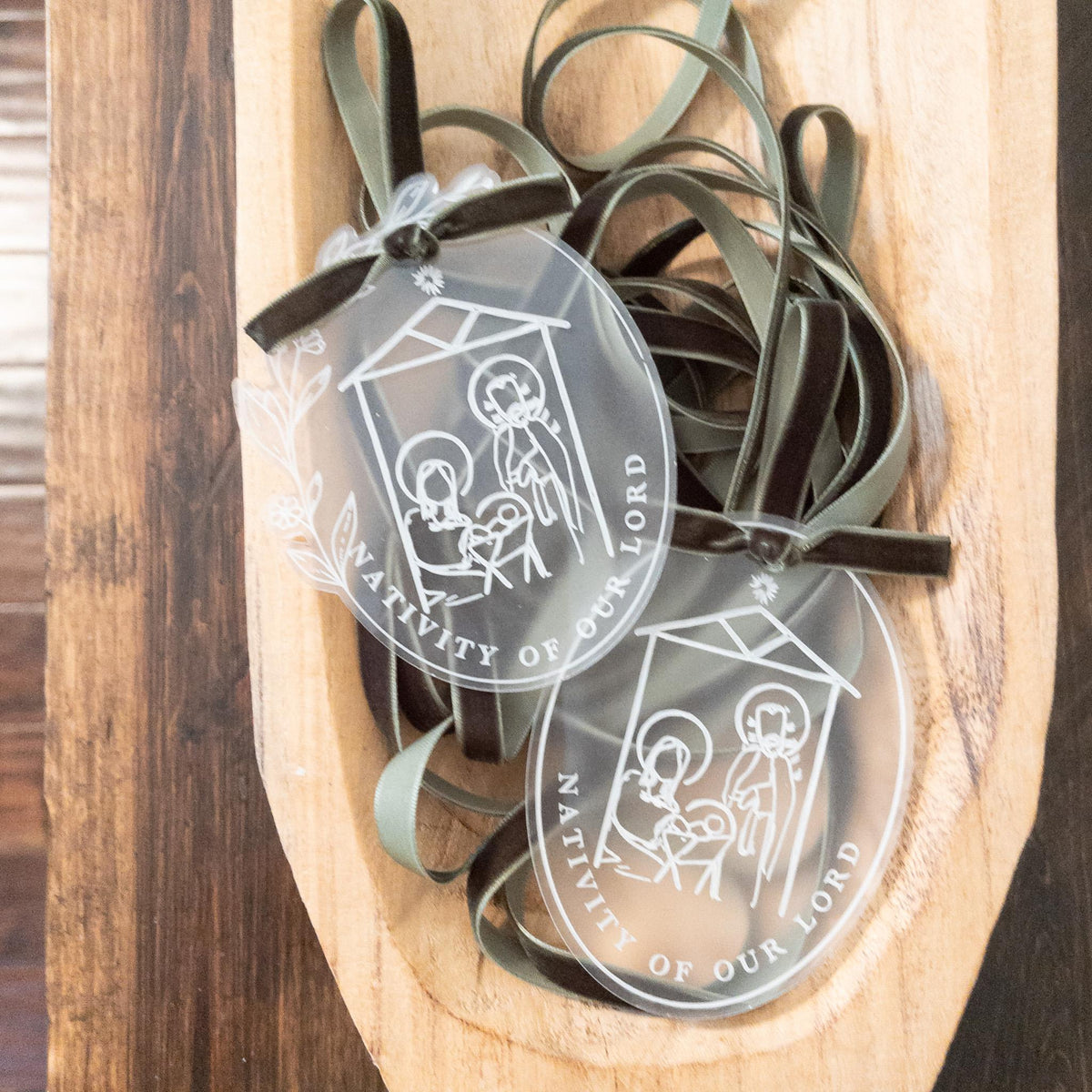 Emily Pitre Nativity {acrylic ornament}