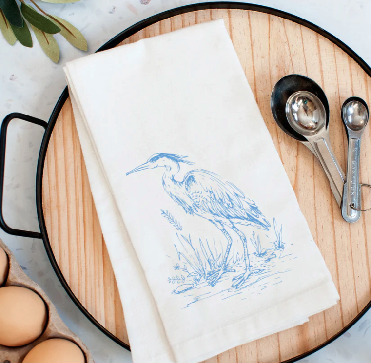 Chinoiserie Heron Kitchen Towel Copy