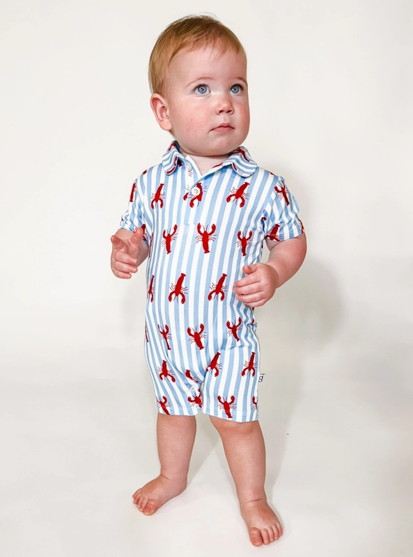 Goosies Polo Romper, Crawfish