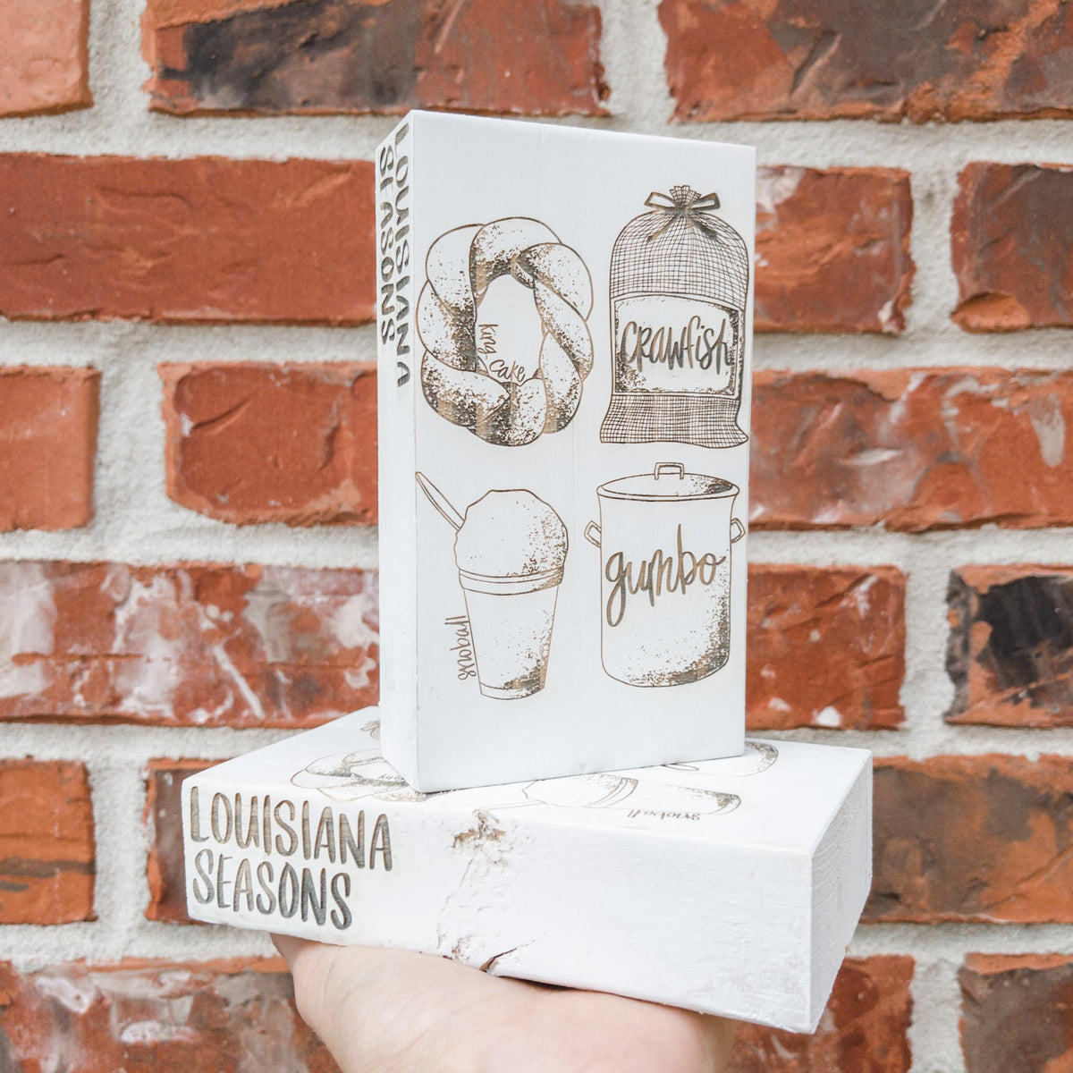 Louisiana Seasons Block Sign