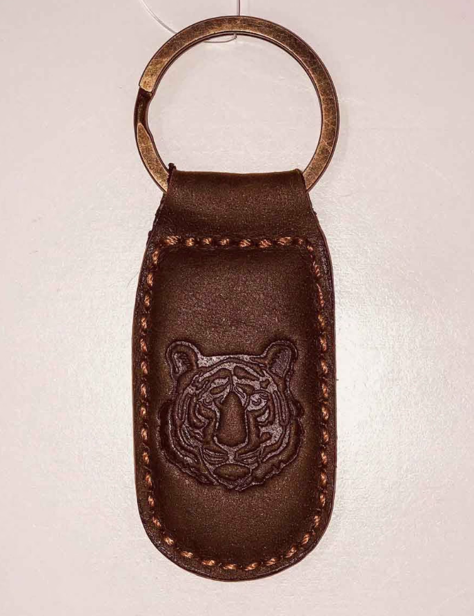 Leather Embossed Keychain