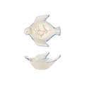 Hand-Painted Stoneware Dove Shaped Bowl