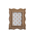 Carved Mango Wood Scalloped Photo Frame