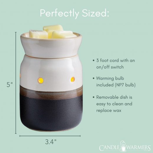 Midsize Illumination Fragrance Warmer, Ivory & Iron