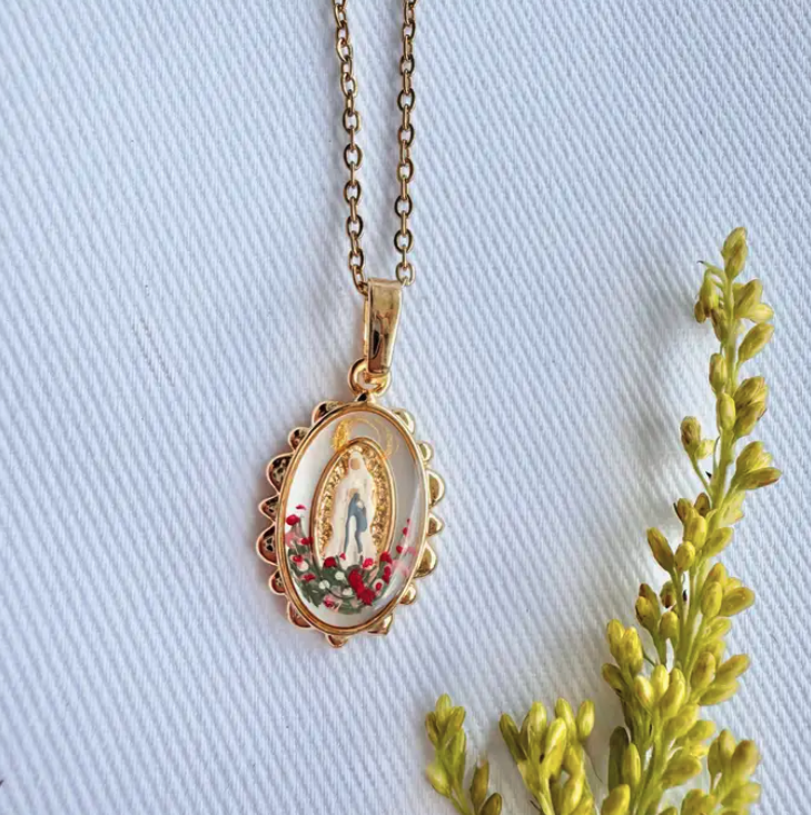 Dainty Our Lady of Lourdes Necklace
