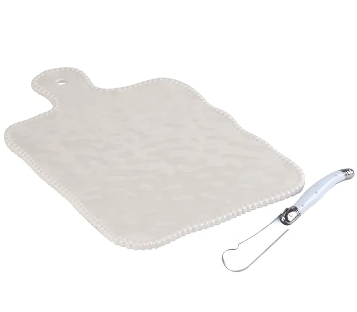 Perlette Cream - Cheese Board w/Knife