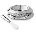 Silver Plated Crab Dip Bowl with Spreader
