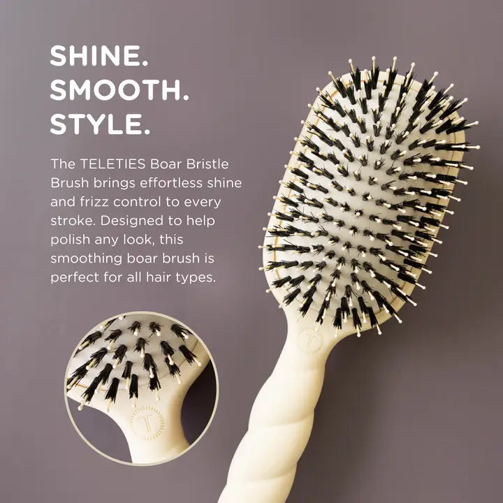 Boar Bristle Hair Brush - Tan