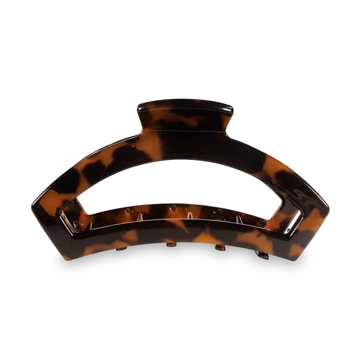 Open Hair Clip Medium Tortoise