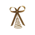 Metal Bow Tree Topper, Gold Glitter Finish